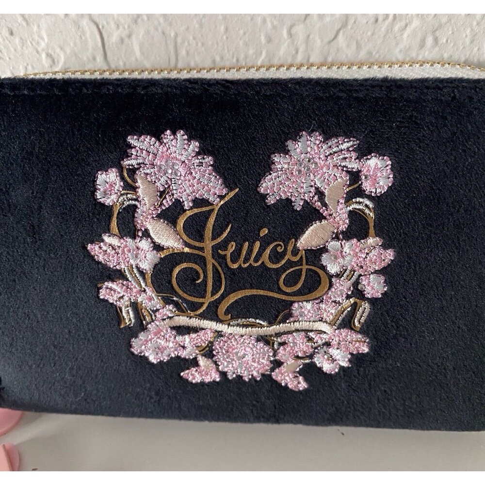 Juicy Couture Juicy In Bloom Multi Compartment Bifold Wallet‎ Liquorice NEW - Picture 2 of 13